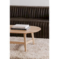 Mid-Century Modern Solid Oak Coffee Table 54W x 17H x 28D Inches