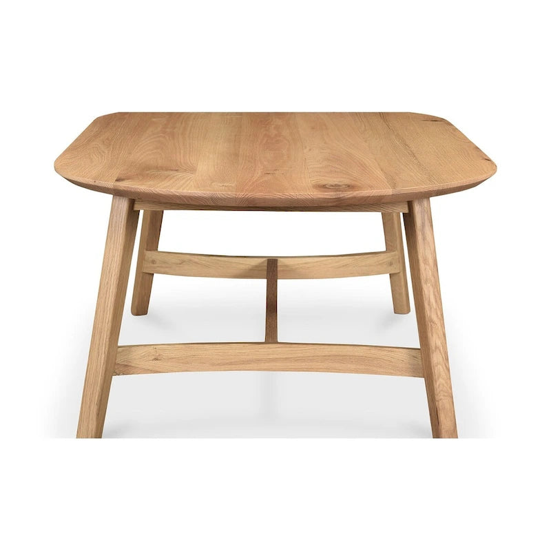 Mid-Century Modern Solid Oak Coffee Table 54W x 17H x 28D Inches