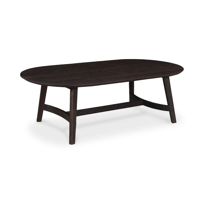 Mid-Century Modern Solid Oak Coffee Table 54W x 17H x 28D Inches