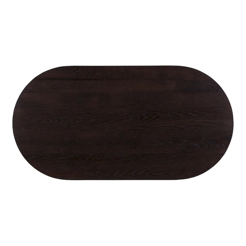Mid-Century Modern Solid Oak Coffee Table 54W x 17H x 28D Inches