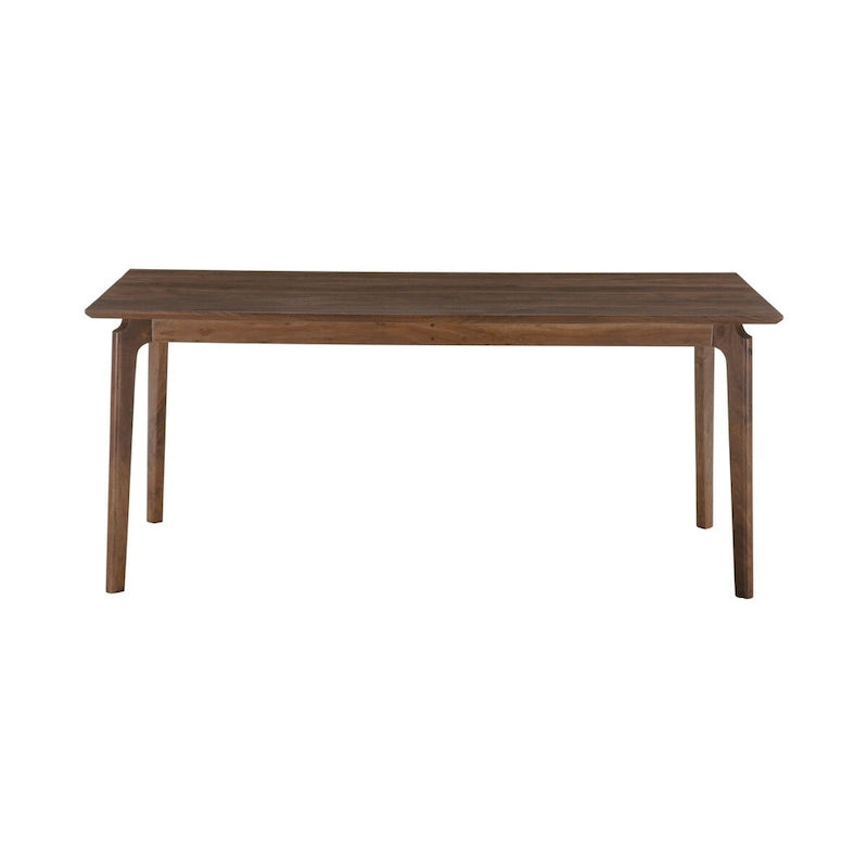 71" Wide Dining Table in Brown Mango Wood Mid-Century Style