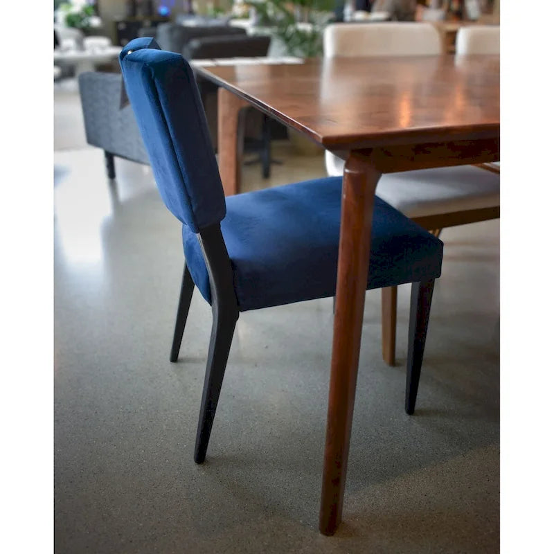 71" Wide Dining Table in Brown Mango Wood Mid-Century Style