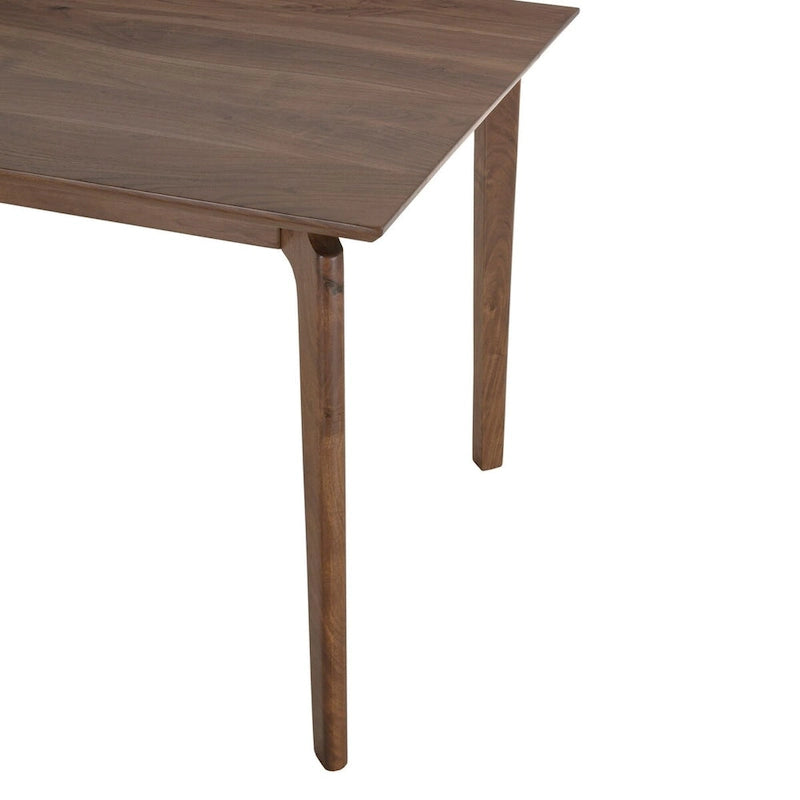 71" Wide Dining Table in Brown Mango Wood Mid-Century Style