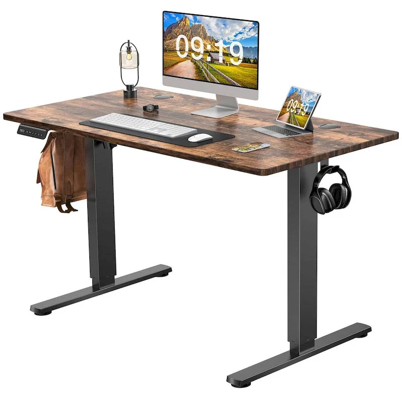 Electric Height Adjustable Standing Desk for Home Office Modern Style
