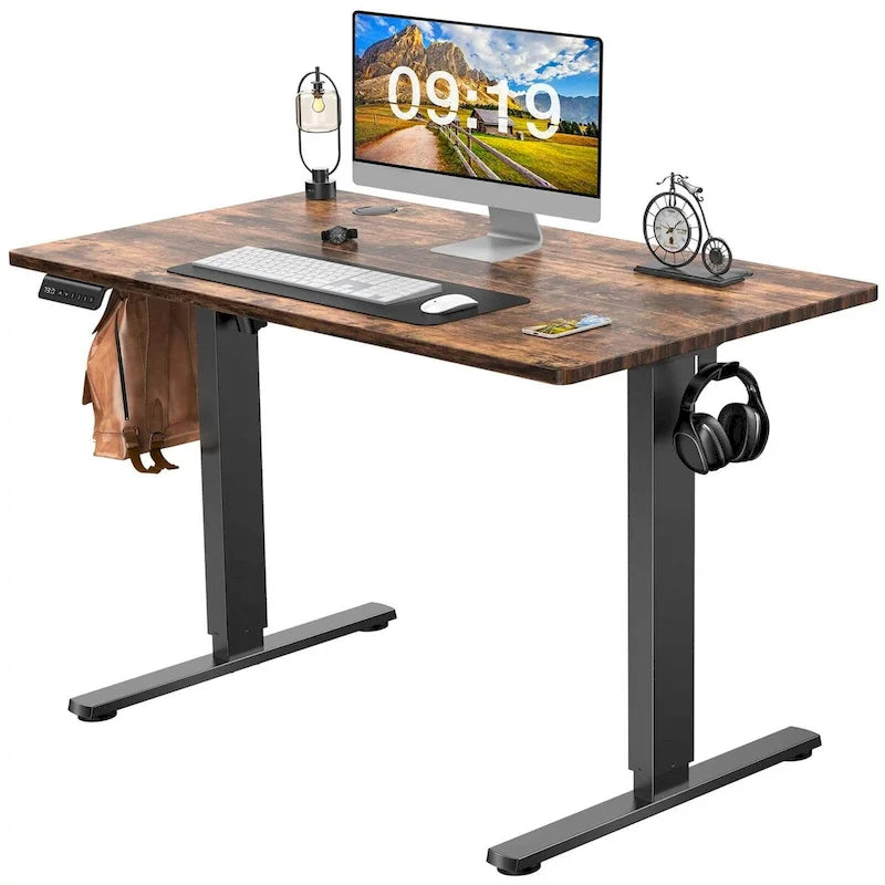 Electric Height Adjustable Standing Desk for Home Office Modern Style