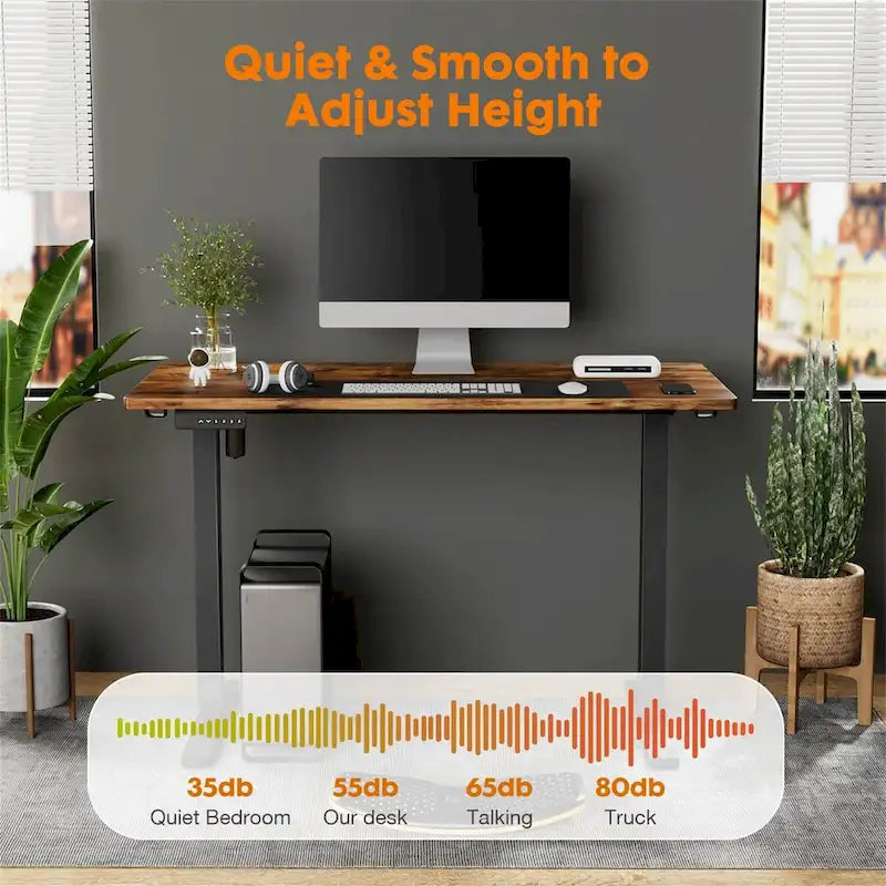 Electric Height Adjustable Standing Desk for Home Office Modern Style