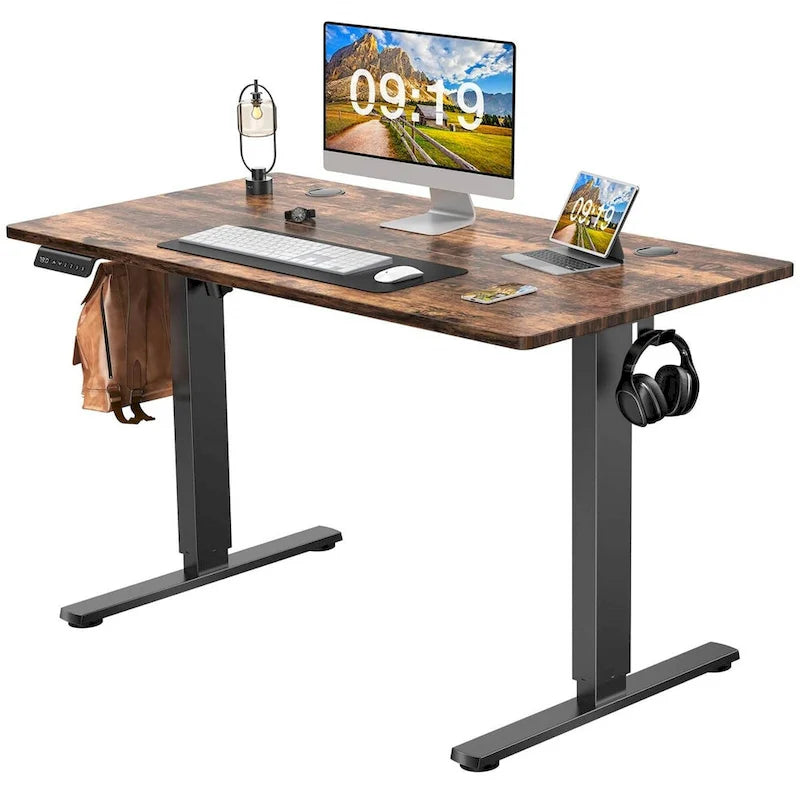 Electric Height Adjustable Standing Desk for Home Office Modern Style