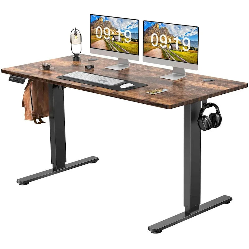 Electric Height Adjustable Standing Desk for Home Office Modern Style