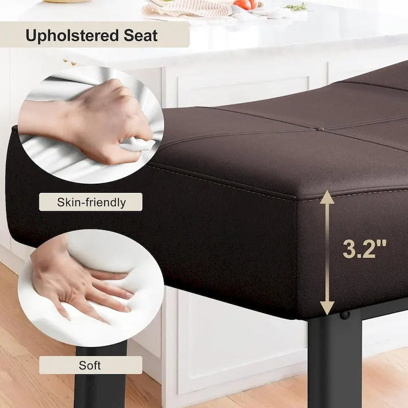 24-Inch Bar Stools Ergonomic Saddle Seat Set of 2